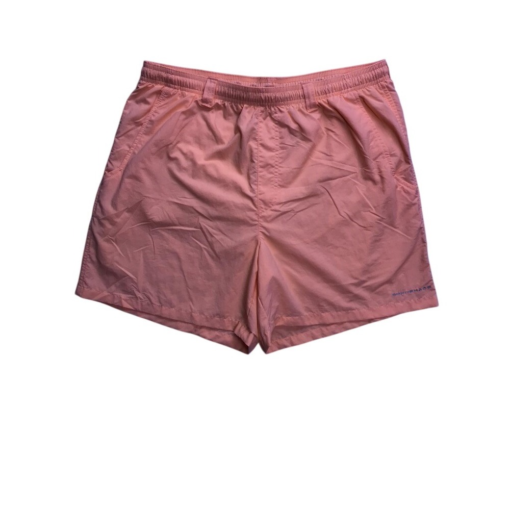 Columbia Swim Trunks Mens Large Orange Omni-Shade Mesh Lined Board Shorts